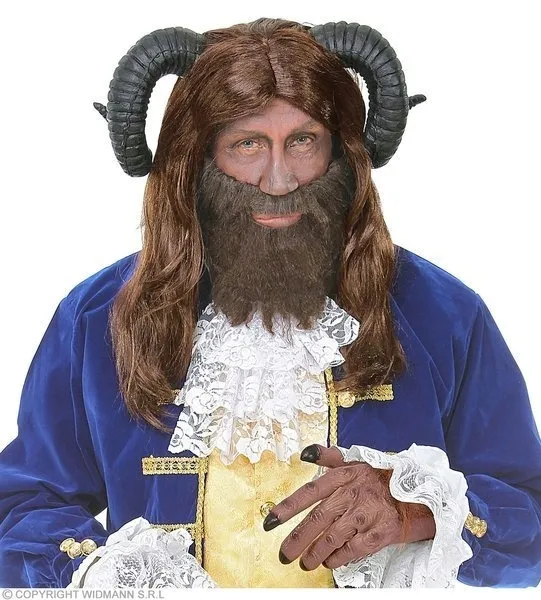 peruka-meska-bestia-z-rogami-braz-brazowa