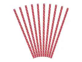 slomki-papierowe-czerwony-kropki-195-cm-10-szt