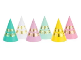 czapeczki-papierowe-urodzinowe-pastel-mix-6-szt