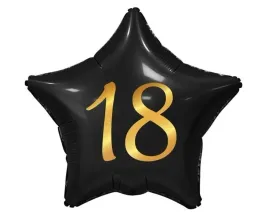 balon-foliowy-48-cm-gwiazda-czarna-ze-zlotym-nadrukiem-liczby-18