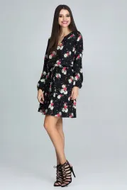 zwiewna-sukienka-z-paskiem-i-dlugimi-rekawami-wzor-75-l-xl