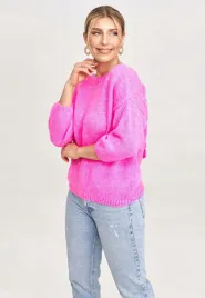 prosty-sweter-z-rekawami-3-4-or-z-kokarda-na-plecach-or-roz-uniwersalny
