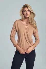 elegancka-bluzka-damska-kopertowy-dekolt-bezowa-s