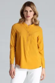 klasyczna-bluzka-typu-koszulowa-zapinana-zolta-xl