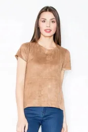 elegancka-bluzka-damska-zamszowa-krotkie-rekawy-brazowa-s