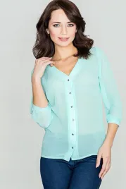 cienka-bluzka-damska-z-rekawami-3-4-zielona-xl