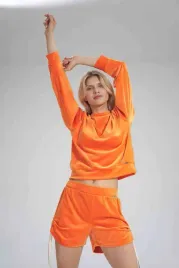 krotka-bluza-damska-welurowa-ze-sciagaczami-pomaranczowa-xl