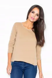 bawelniana-bluza-damska-z-rekawami-3-4-ozdobne-zamki-bezowa-s