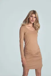 dopasowana-sukienka-elegancka-z-marszczeniem-bezowa-xl