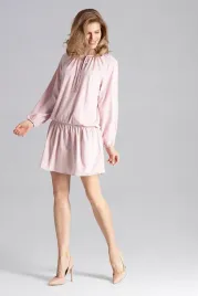 luzna-sukienka-z-reglanowym-rekawem-rozowa-l-xl