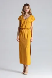 zwiewna-sukienka-dluga-z-rozcieciem-musztardowa-m