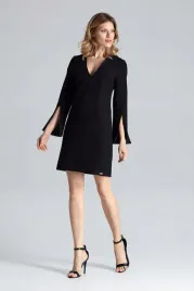 elegancka-sukienka-z-peknieciami-na-rekawach-czarna-l