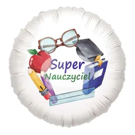 balon-foliowy-super-nauczyciel-bialy-18-rnd