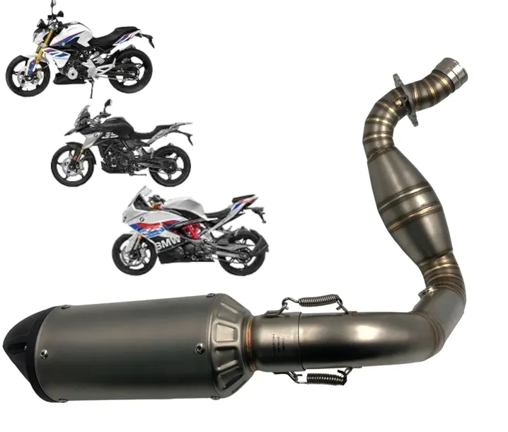 Kompletny Układ Wydechowy Przelotowy Tłumik + Końcówka do BMW G310 R GS RR