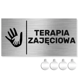 nierdzewna-tabliczka-na-drzwi-sciane-terapia-zajeciowa-10x20-aluminium
