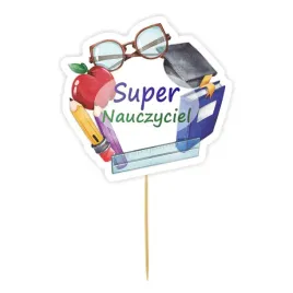 topper-papierowy-super-nauczyciel-16-cm