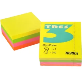 karteczki-samoprzylepne-neonowe-tres-bloczek-kostka-50x50mm-240k-4-kolory
