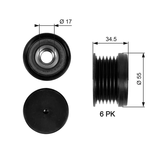 sprzegielko-alternatora-gates-waga-z-opakowaniem-6-kg