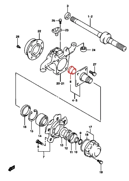 tuleja-piasty-suzuki-jimmy-samurai-vitara-suzuki-4344560a11-numer-katalogowy-czesci-43445-60a11