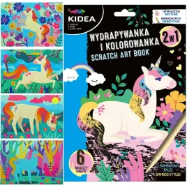 wydrapywanka-kolorowanka-6-arkuszy-rylec-kidea-jednorozce