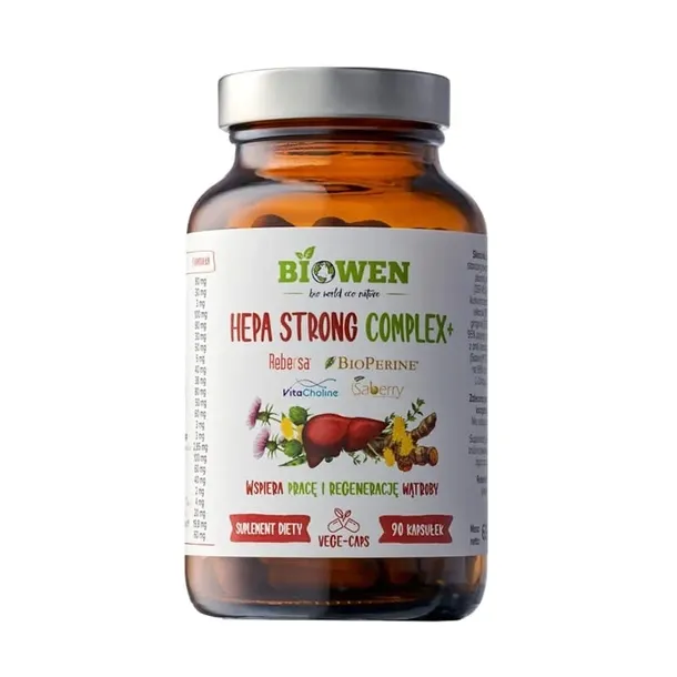 Hepa Strong Complex+ Wątroba Ostropest Berberyna 90 kaps BIOWEN