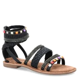 sandaly-damskie-gladiatorki-lazamani-la75406-czarne