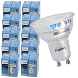 10x-zarowka-led-gu10-philips-35w-255lm-3000k-premium-36-zestaw-zarowek