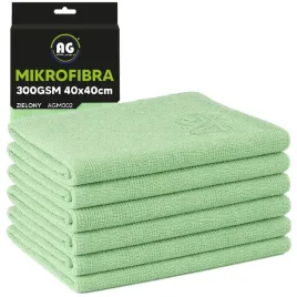 6x-recznik-z-mikrofibry-40x40-do-osuszania-polerowania-gruby-300g-zielony