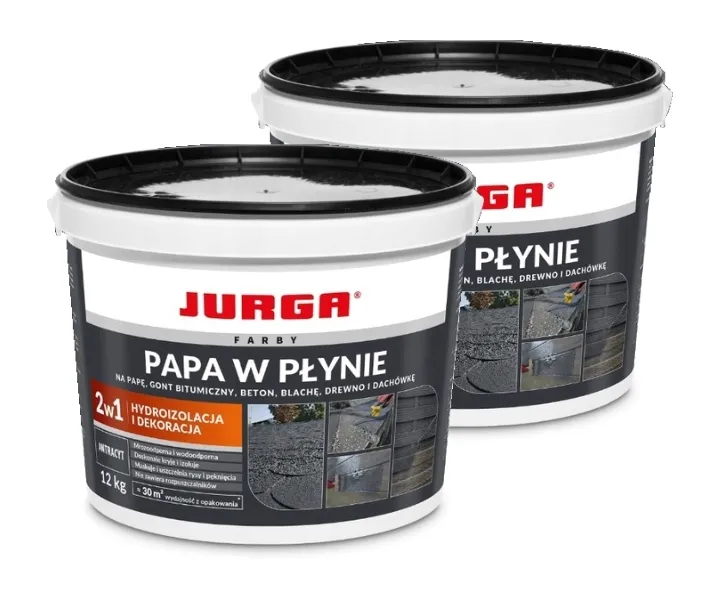 2xJurga papa w płynie 12 kg antracyt hydroizolacja dachu
