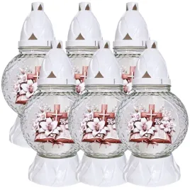 cer-far-znicz-maly-lampion-szklany-krzyz-z-kwiatami-i-biblia-6-sztuk