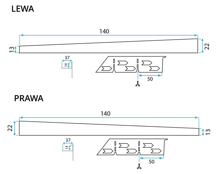 rea-listwa-spadkowa-140-cm-stan-nowy-dlugosc-140-cm