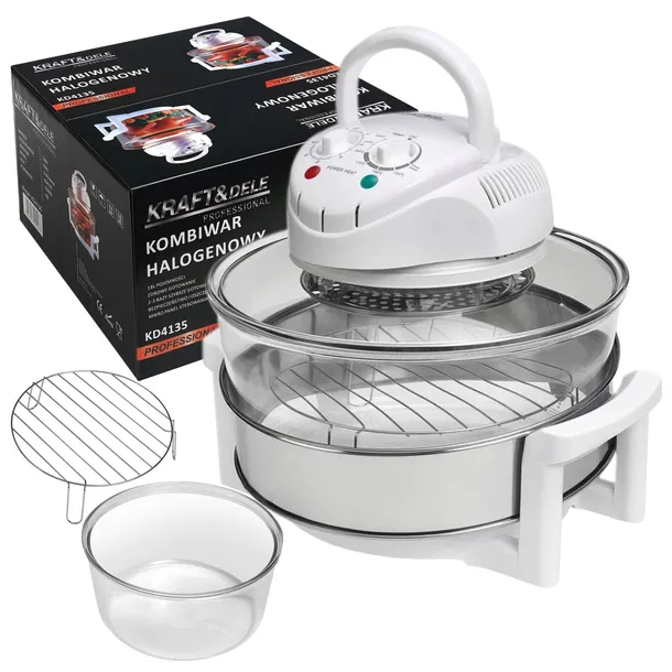 KOMBIWAR PIEC HALOGENOWY MINI PIEKARNIK GARNEK ELEKTRYCZNY 18L 1500W 250°C