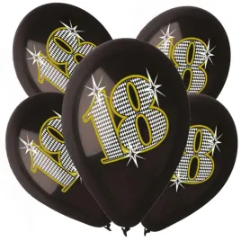 balony-liczba-18-czarny-gemar-12-5-szt
