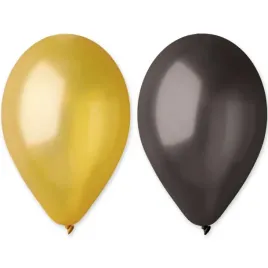 balony-gm90-metalik-zloty-i-czarny-gemar-10-50-szt
