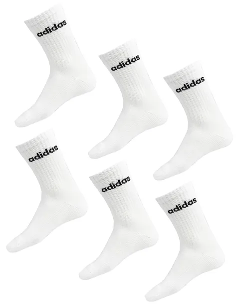 Skarpety adidas Białe Skarpetki Zestaw 6 Par Wysokie Wygodne r. 34-36