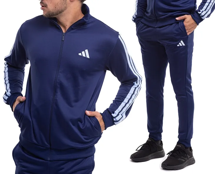 Dres Komplet Męski adidas Sportowy Bluza Spodnie Wygodny Treningowy r. L