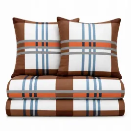 komplet-poscieli-160x200-brazowa-krata-2x-70x80-na-zamek-elegancka-wzor