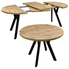 okragly-rozkladany-stol-fi-100-do-200-cm-blat-wotan-nogi-czarne