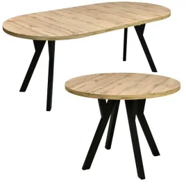 okragly-rozkladany-stol-fi-100-do-200-cm-blat-wotan-nogi-czarne