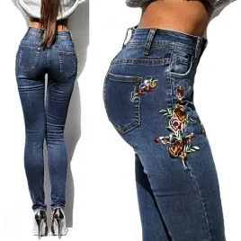 re-026-haft-jeans-spodnie-kobiece-denim-xs-26