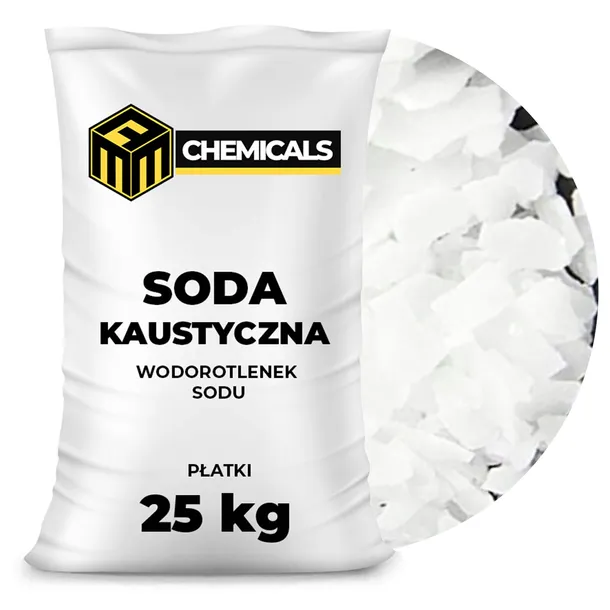 WODOROTLENEK SODU 25KG SODA KAUSTYCZNA PŁATKI udrażnianie rur kanalizacja
