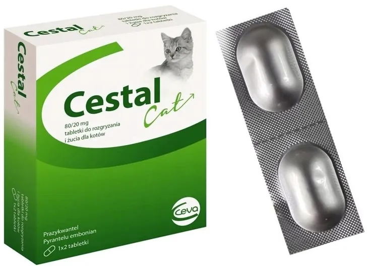 Cestal Cat 2 tabletki na robaki dla kota