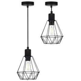 lampa-wiszaca-sufitowa-metal-diament-czarny-bialy