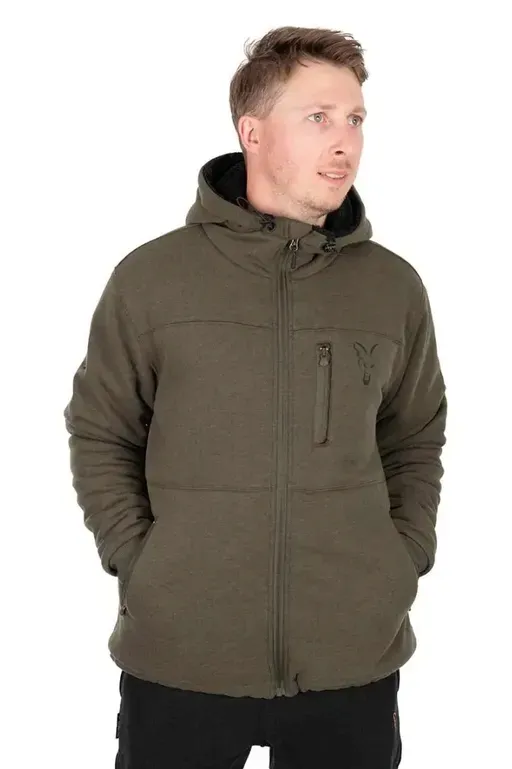 fox-collection-sherpa-jacket-green-black-roz-m