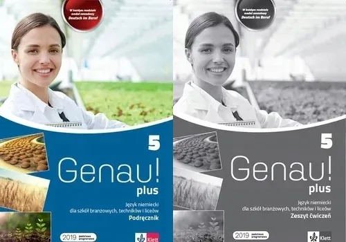 ZESTAW Genau plus 5 Podręcznik + Zeszyt ćwiczeń LEKTORKLETT
