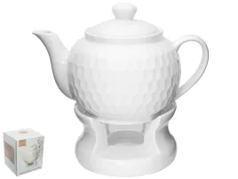 dzbanek-z-podgrzewaczem-bella-fiore-09-l-porcelana-bialy-zestaw