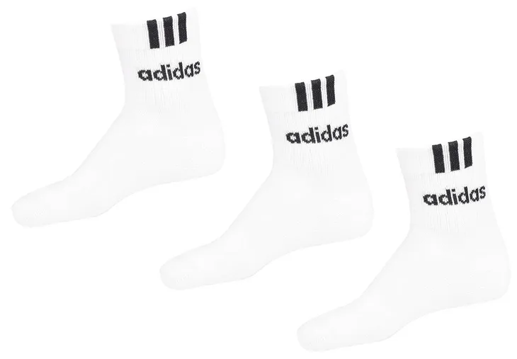 Skarpety adidas Białe 3-pak Skarpetki Bawełniane Wygodne 3 pary roz. 40-42