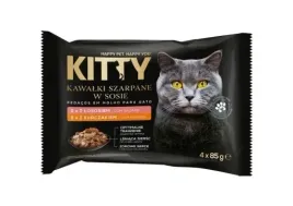 kitty-kawalki-szarpane-w-sosie-mokra-karma-dla-kota-kurczak-losos-4x85g-