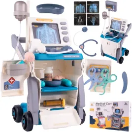 duzy-zestaw-lekarski-ekg-akcesoria-na-wozku-maly-doktor