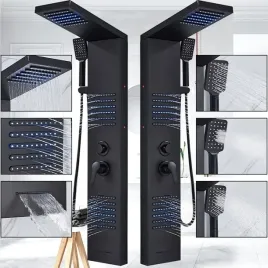 nowoczesny-czarny-panel-prysznicowy-zestaw-deszczownica-kran